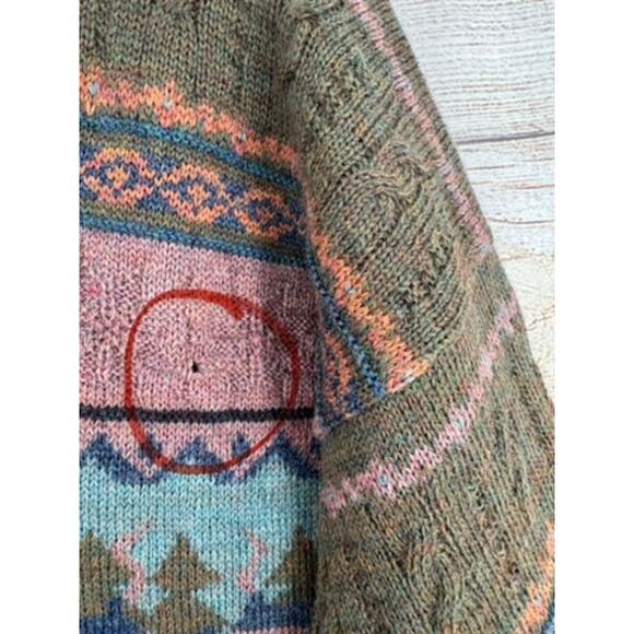 Vintage 80s Concept Knitwear Sheep Ram Print Crewneck Sweater Adult L Britain - Picture 5 of 9